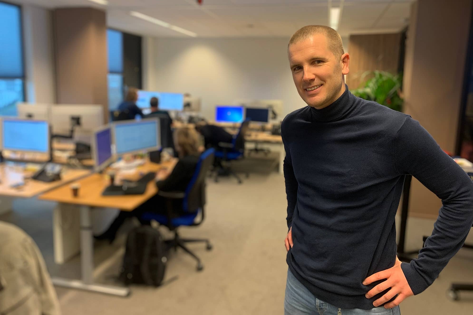 Marc op kantoor